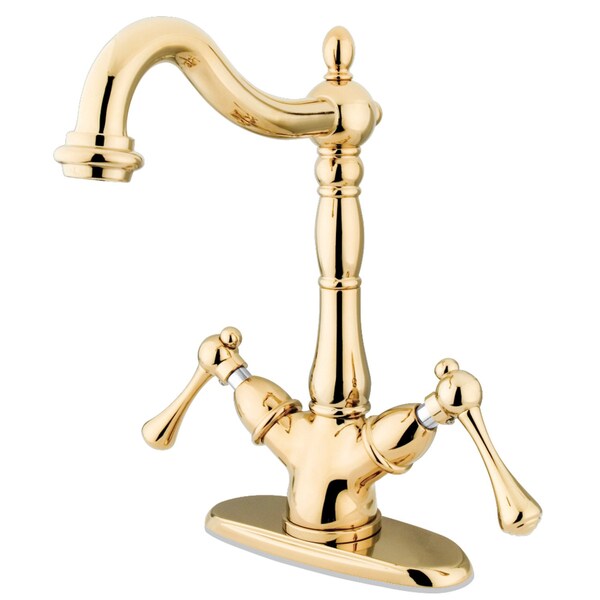 KS1492BL Vessel Sink Faucet, Polished Brass